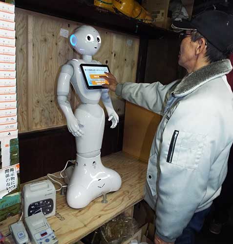 点呼ロボット試験導入　牧田運送