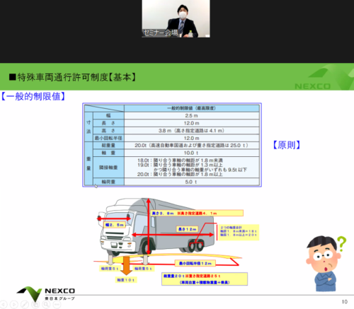 協同組合ビジネスプラザ　特車通行許可申請ウェビナーで違反起因事故など解説