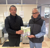 恵武急便　安全タスキを寄贈「地域の安全守りたい」